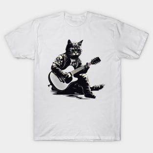 Cat playing guitar T-Shirt